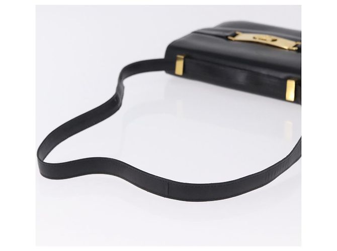 Céline Borsa a Spalla CELINE Horse Carriage in Pelle Nera e Oro Auth 194581 Nero D'oro - vista 7