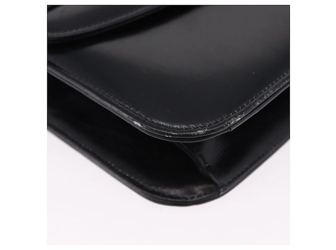 Céline Borsa a Spalla CELINE Horse Carriage in Pelle Nera e Oro Auth 194581 Nero D'oro - vista 9