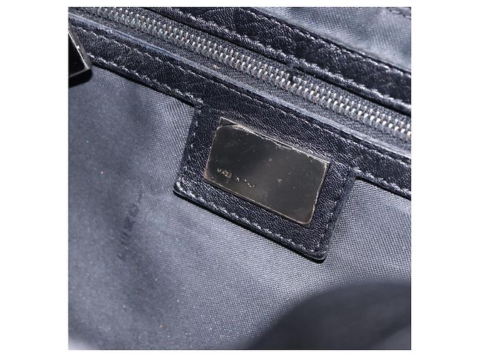 Borsa FENDI Mamma Baguette in pelle con perline Nero Argento 8BR001 Auth yk20665SAM - vista 20
