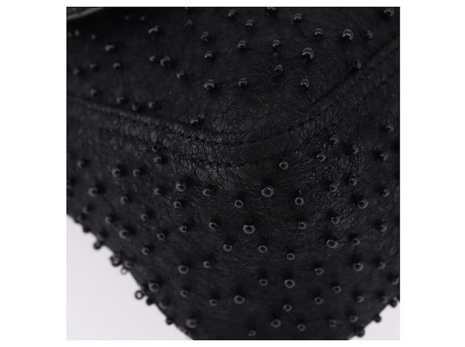 Borsa FENDI Mamma Baguette in pelle con perline Nero Argento 8BR001 Auth yk20665SAM - vista 9