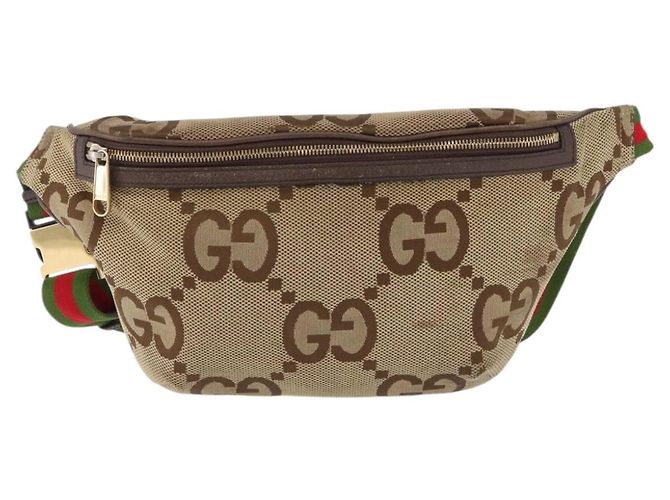Borsa a tracolla GUCCI GG Canvas Beige Oro 696031 Auth mr2675A D'oro - vista 13