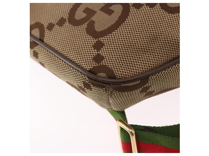 Borsa a tracolla GUCCI GG Canvas Beige Oro 696031 Auth mr2675A D'oro - vista 16