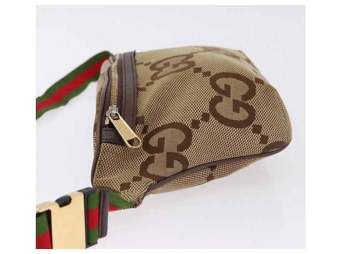 Borsa a tracolla GUCCI GG Canvas Beige Oro 696031 Auth mr2675A D'oro - vista 3
