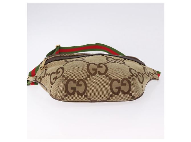Borsa a tracolla GUCCI GG Canvas Beige Oro 696031 Auth mr2675A D'oro - vista 5