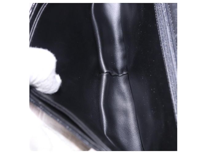 Borsa a Spalla con Catena BALLY in Pelle Nera e Tonalità Oro Auth ka5331 Nero - vista 11