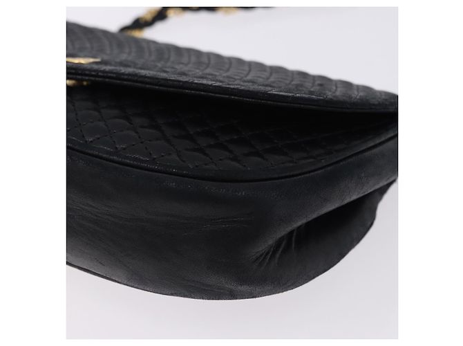 Borsa a Spalla con Catena BALLY in Pelle Nera e Tonalità Oro Auth ka5331 Nero - vista 14