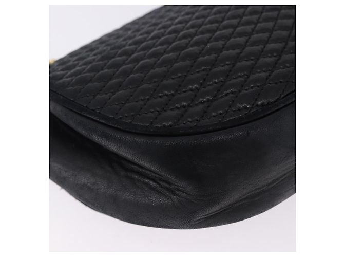 Borsa a Spalla con Catena BALLY in Pelle Nera e Tonalità Oro Auth ka5331 Nero - vista 15