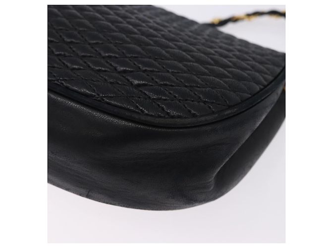 Borsa a Spalla con Catena BALLY in Pelle Nera e Tonalità Oro Auth ka5331 Nero - vista 16
