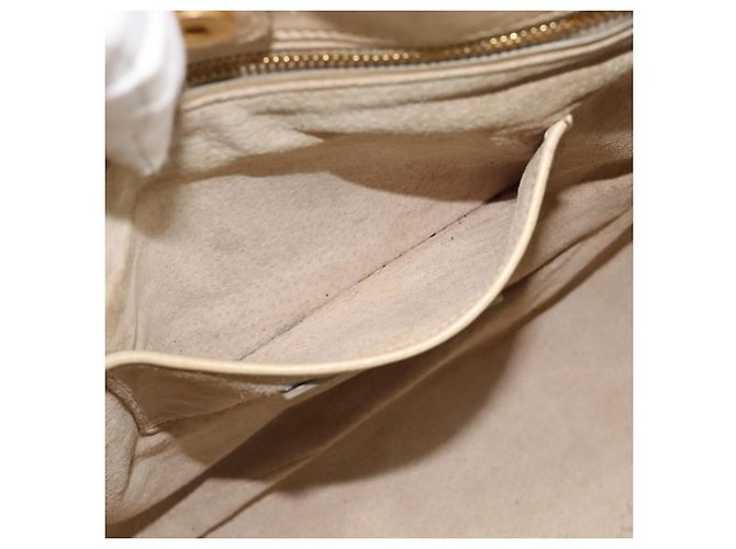Borsa PRADA in pelle 2way Beige Gold Auth ep15506 D'oro - vista 21