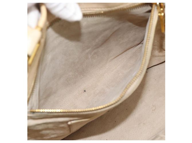 Borsa PRADA in pelle 2way Beige Gold Auth ep15506 D'oro - vista 23