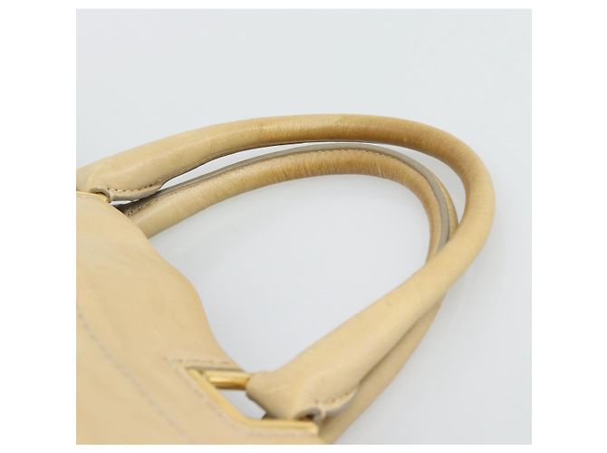 Borsa PRADA in pelle 2way Beige Gold Auth ep15506 D'oro - vista 8