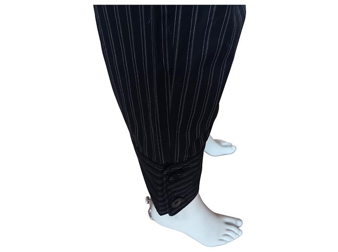 Pantalones de algodón a rayas Kenzo Negro - vista 4