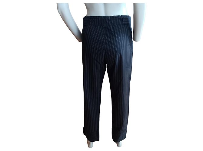 Pantalones de algodón a rayas Kenzo Negro - vista 5