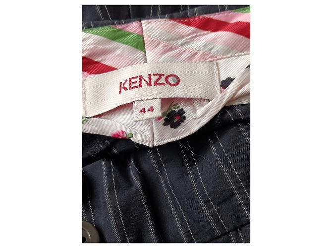 Pantalones de algodón a rayas Kenzo Negro - vista 7