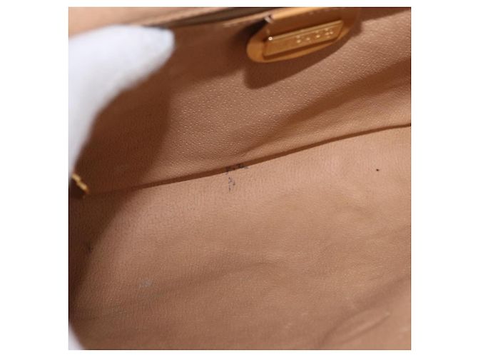 Bolsa de Ombro GUCCI Micro GG Supreme PVC Bege Ouro 004 58 0264 Auth 193507 Dourado - vista 11