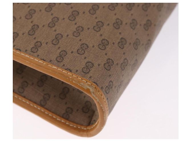 Bolsa de Ombro GUCCI Micro GG Supreme PVC Bege Ouro 004 58 0264 Auth 193507 Dourado - vista 15