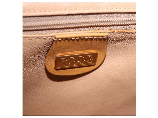 Bolsa de Ombro GUCCI Micro GG Supreme PVC Bege Ouro 004 58 0264 Auth 193507 Dourado - vista 18