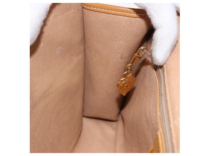 Bolsa de Ombro GUCCI Micro GG Supreme PVC Bege Ouro 004 58 0264 Auth 193507 Dourado - vista 20