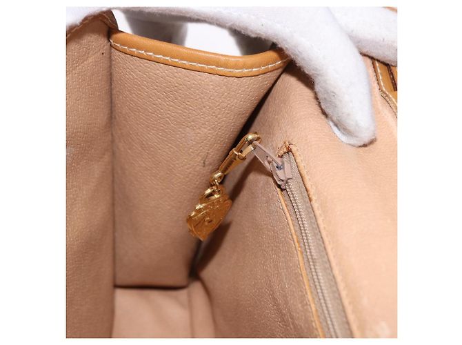 Bolsa de Ombro GUCCI Micro GG Supreme PVC Bege Ouro 004 58 0264 Auth 193507 Dourado - vista 21