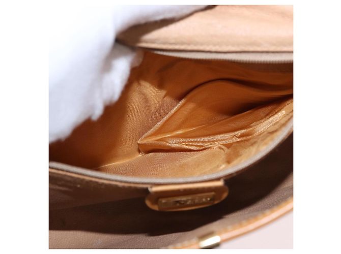 Bolsa de Ombro GUCCI Micro GG Supreme PVC Bege Ouro 004 58 0264 Auth 193507 Dourado - vista 22