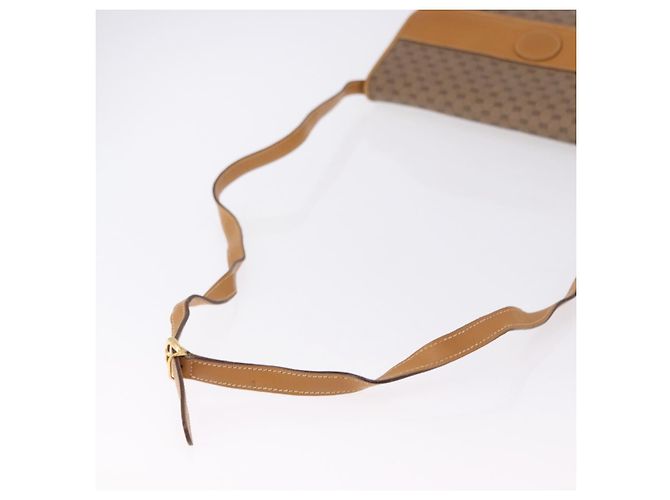 Bolsa de Ombro GUCCI Micro GG Supreme PVC Bege Ouro 004 58 0264 Auth 193507 Dourado - vista 7