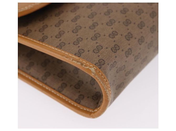 Bolsa de Ombro GUCCI Micro GG Supreme PVC Bege Ouro 004 58 0264 Auth 193507 Dourado - vista 9
