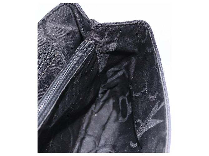 Borsa Salvatore Ferragamo Vala in tela nero argento Auth ka5410 - vista 22
