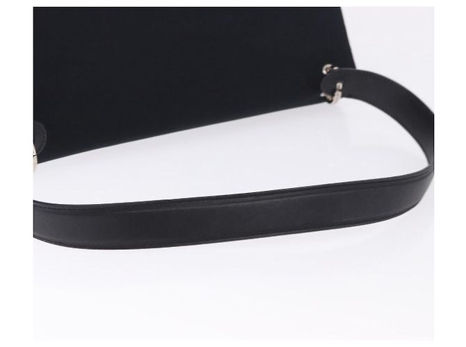 Borsa Salvatore Ferragamo Vala in tela nero argento Auth ka5410 - vista 7
