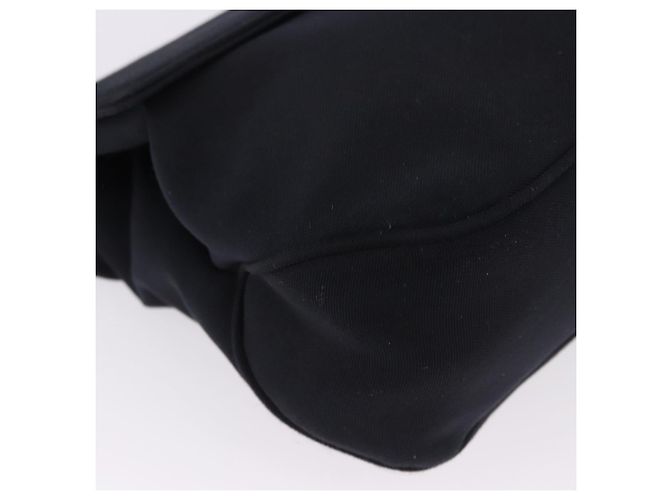 Borsa Salvatore Ferragamo Vala in tela nero argento Auth ka5410 - vista 9