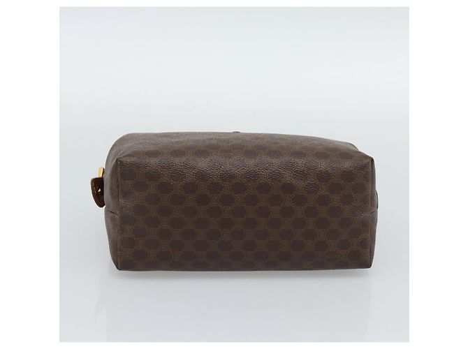 Céline CELINE Pouch in Tela Macadam PVC Pelle Marrone Oro Auth ki6759 D'oro - vista 6