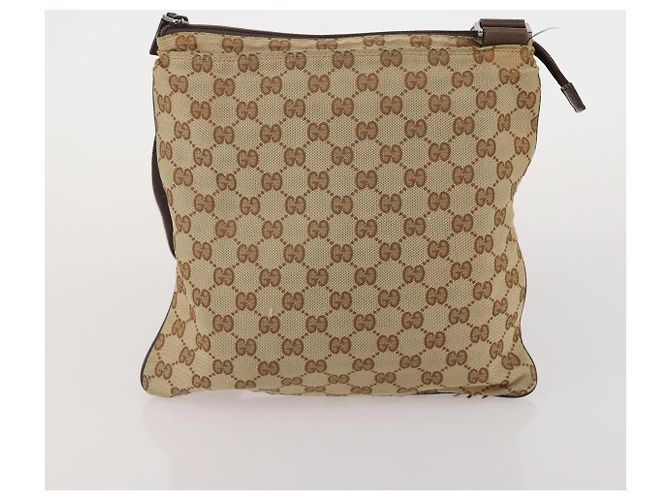 Borsa a Spalla GUCCI GG Canvas 2 Set Beige Black Auth 192893 Nero - vista 11