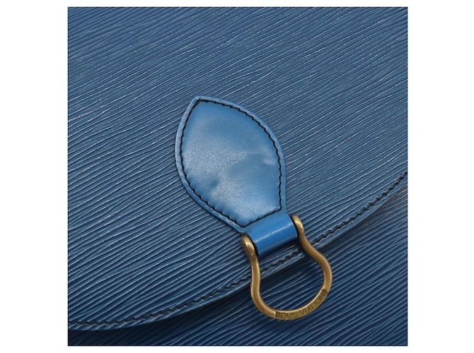 LOUIS VUITTON Epi Saint Cloud GM Shoulder Bag Blue M52195 LV Auth ep15188 - vista 17