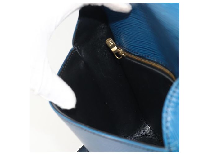 LOUIS VUITTON Epi Saint Cloud GM Shoulder Bag Blue M52195 LV Auth ep15188 - vista 23