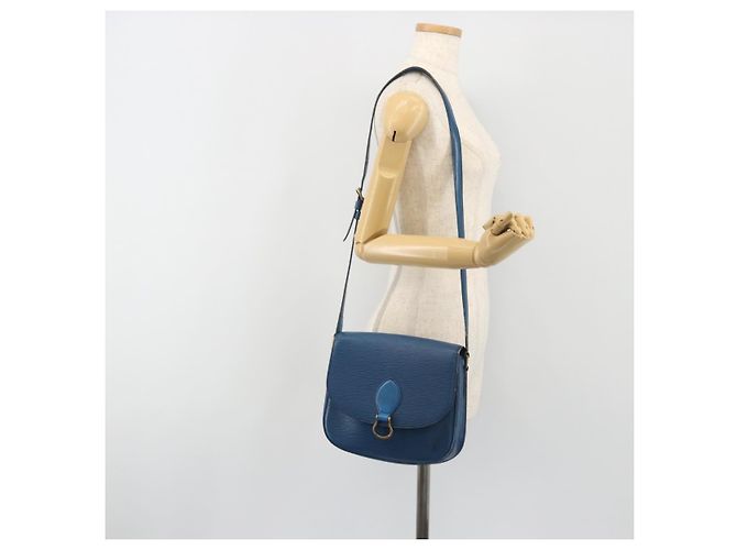 LOUIS VUITTON Epi Saint Cloud GM Shoulder Bag Blue M52195 LV Auth ep15188 - vista 25