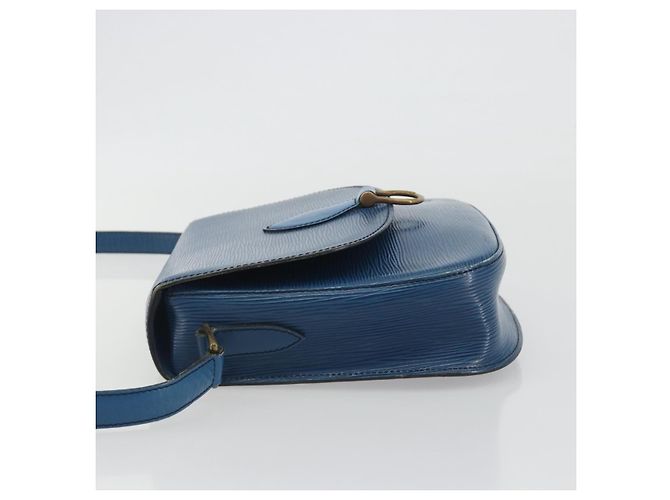 LOUIS VUITTON Epi Saint Cloud GM Shoulder Bag Blue M52195 LV Auth ep15188 - vista 4