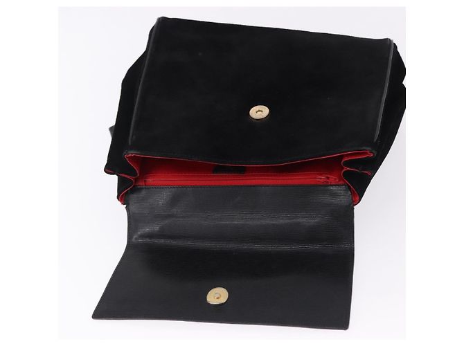 Céline Borsa CELINE in pelle scamosciata 2way Nero Oro Auth bs36188 D'oro - vista 20