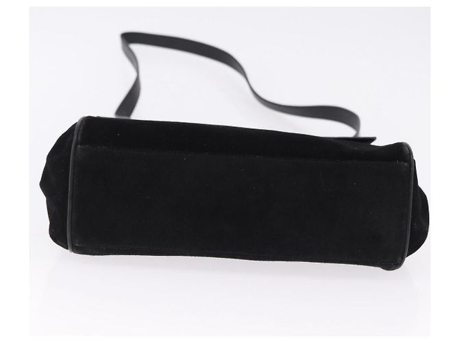 Céline Borsa CELINE in pelle scamosciata 2way Nero Oro Auth bs36188 D'oro - vista 5