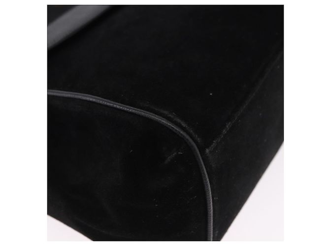 Céline Borsa CELINE in pelle scamosciata 2way Nero Oro Auth bs36188 D'oro - vista 9