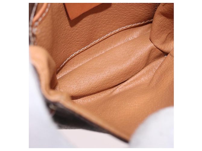 Céline Marsupio CELINE Macadam Canvas PVC Pelle Marrone Oro Auth 194626A D'oro - vista 10
