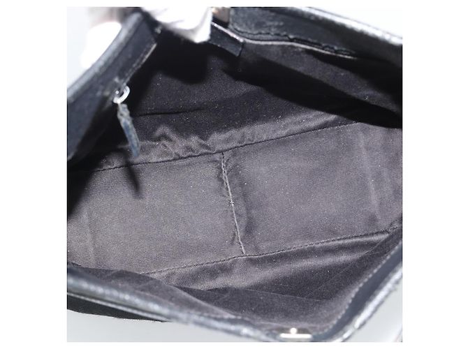 GUCCI GG Canvas Shoulder Bag Black Silver 113 012 Auth 194061 Silvery - view 10