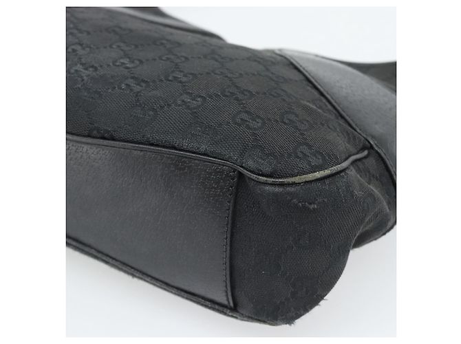 GUCCI GG Canvas Shoulder Bag Black Silver 113 012 Auth 194061 Silvery - view 15