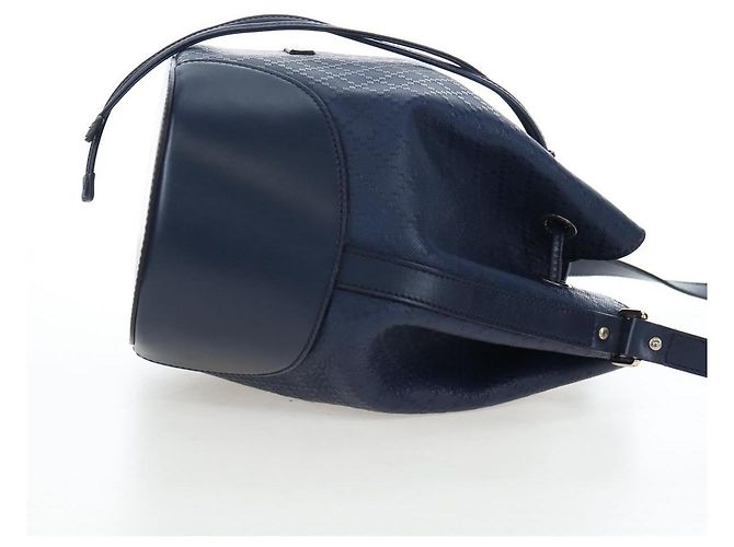 Borsa a Spalla GUCCI Diamante in Pelle 2way Blu Argento 354228 Auth ki6701V - vista 4