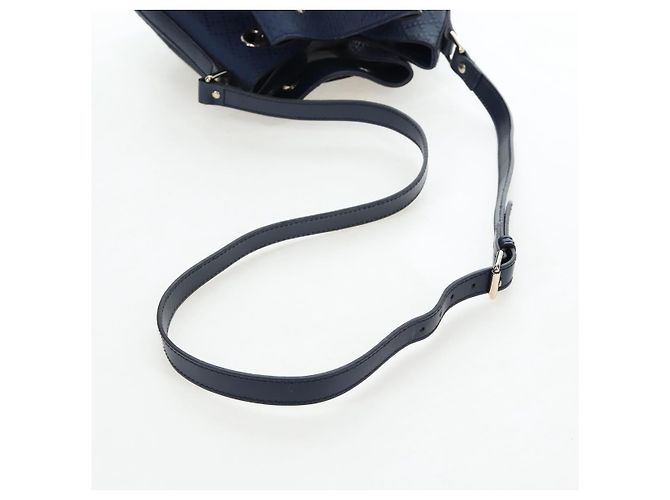 Borsa a Spalla GUCCI Diamante in Pelle 2way Blu Argento 354228 Auth ki6701V - vista 7