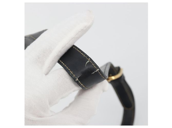 Céline Borsa a Spalla CELINE C Sulky Canvas Navy Gold Auth kk693 D'oro Blu navy - vista 9