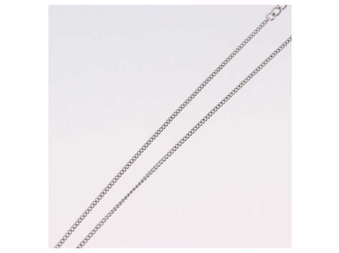 Collana Christian Dior Metallo Argento Auth ka5450 - vista 10