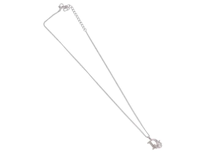 Collana Christian Dior Metallo Argento Auth ka5450 - vista 2