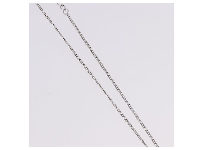 Collana Christian Dior Metallo Argento Auth ka5450 - vista 5