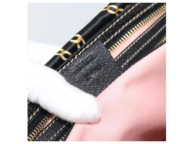 Borsa GUCCI in raso nero con finiture dorate 154180 Auth ep15224V - vista 11