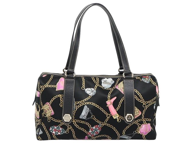 Borsa GUCCI in raso nero con finiture dorate 154180 Auth ep15224V - vista 2