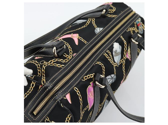 Borsa GUCCI in raso nero con finiture dorate 154180 Auth ep15224V - vista 6